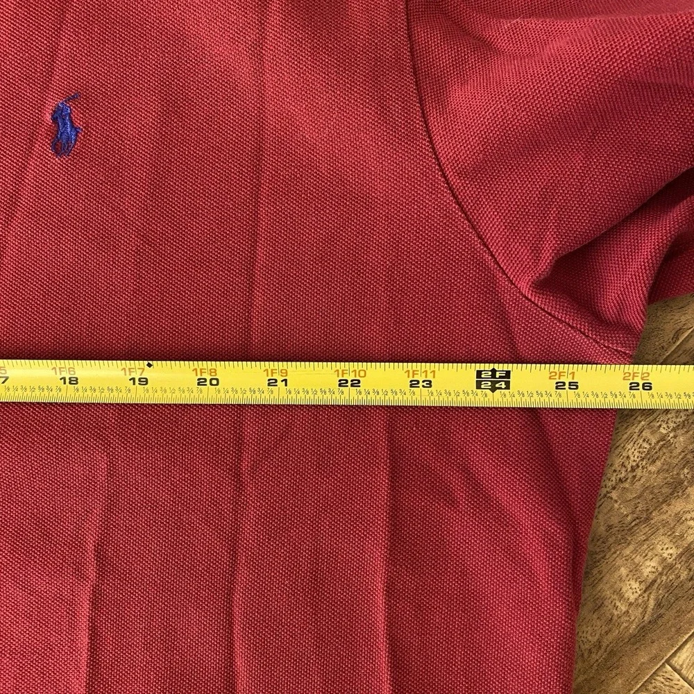 Vintage Polo‎ Ralph Lauren Polo Mens XL Made In USA Long Sleeve Red Cotton Pony